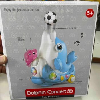 Dolphin Toy with Ball Blowing Function Bump and Go Music & Lighting Effects